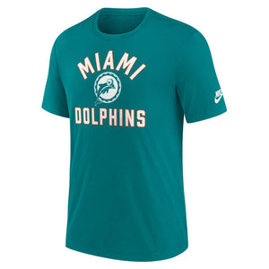Nike Men's NFL Miami Dolphins Rewind Tri-Blend T-Shirt aqua teal blue green