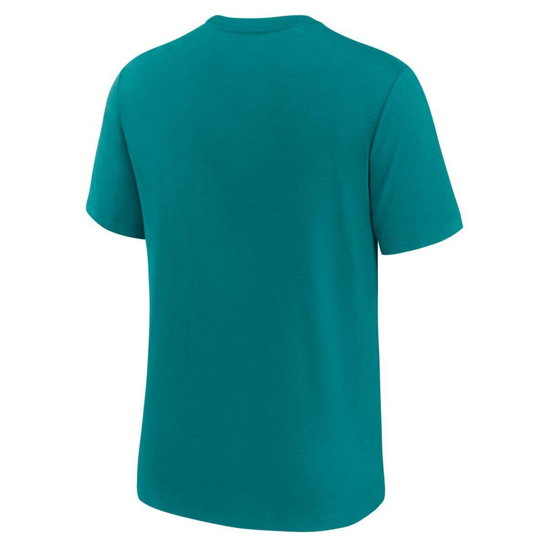 Nike Men's NFL Miami Dolphins Rewind Tri-Blend T-Shirt aqua teal blue green