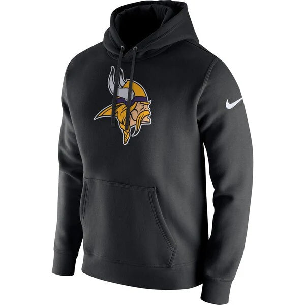 Nike Men's NFL Minnesota Vikings Rewind Club Logo Hoodie Black