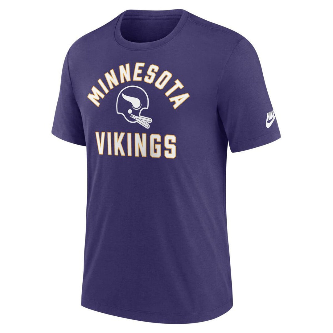 Nike Men's NFL Minnesota Vikings Rewind Tri-Blend T-Shirt purple