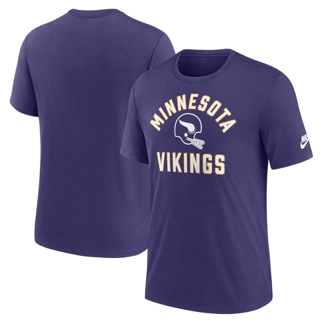 Nike Men's NFL Minnesota Vikings Rewind Tri-Blend T-Shirt purple