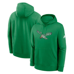 Nike Men's NFL Philadelphia Eagles Rewind Club Logo Hoodie kelly green