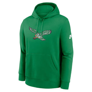 Nike Men's NFL Philadelphia Eagles Rewind Club Logo Hoodie kelly green