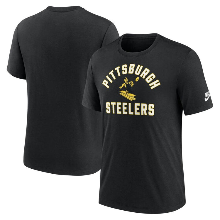 Nike Men's NFL Pittsburgh Steelers Rewind Tri-Blend T-Shirt black