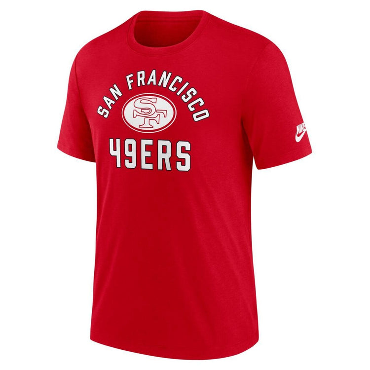 Nike Men's NFL San Francisco 49ers Rewind Tri-Blend T-Shirt red