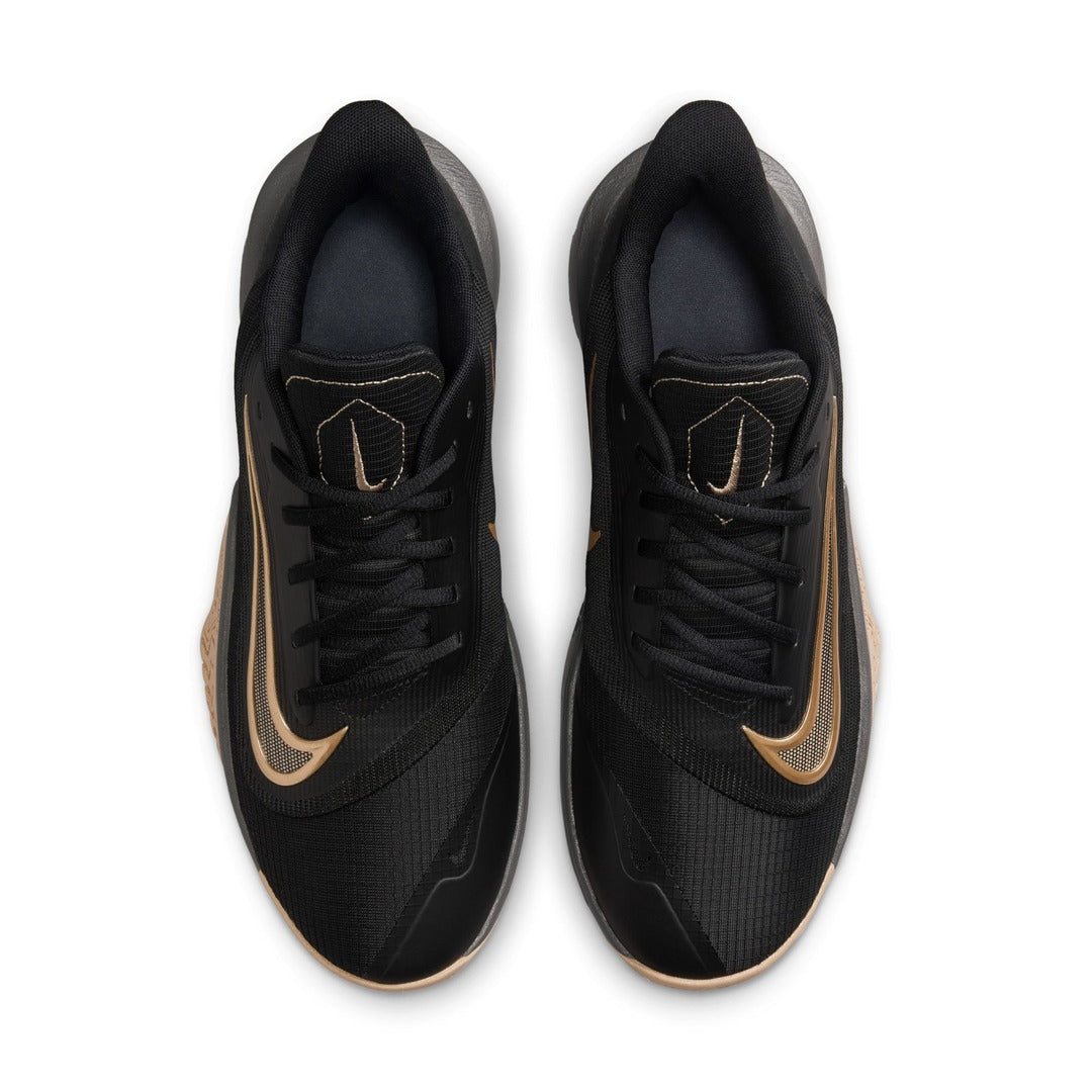 Nike Men's Precision 7 Basketball Shoes Black Metallic Gold