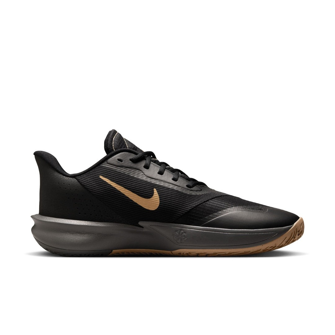 Nike Men's Precision 7 Basketball Shoes Black Metallic Gold