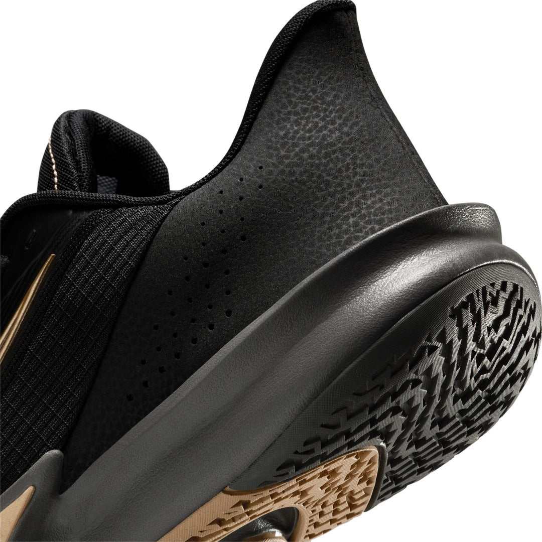 Nike Men's Precision 7 Basketball Shoes Black Metallic Gold