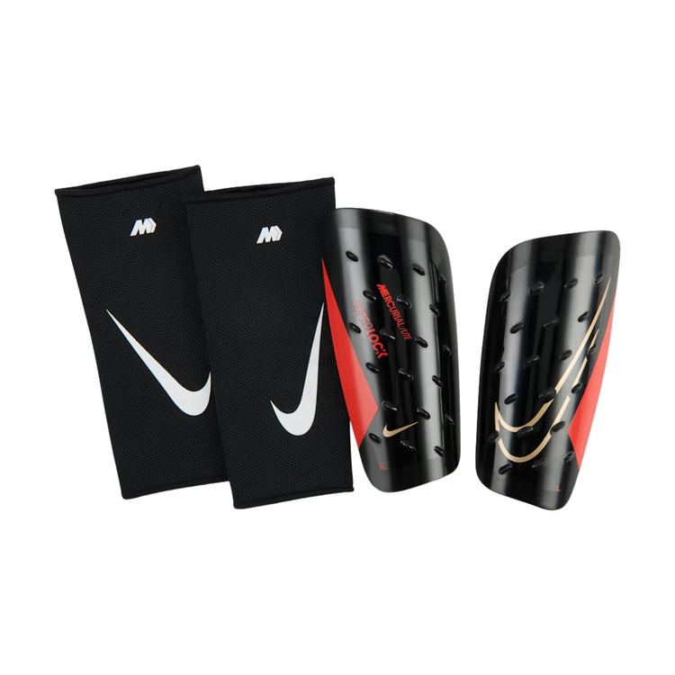 Nike Mercurial Lite SuperLock Soccer Shin Guards black/red
