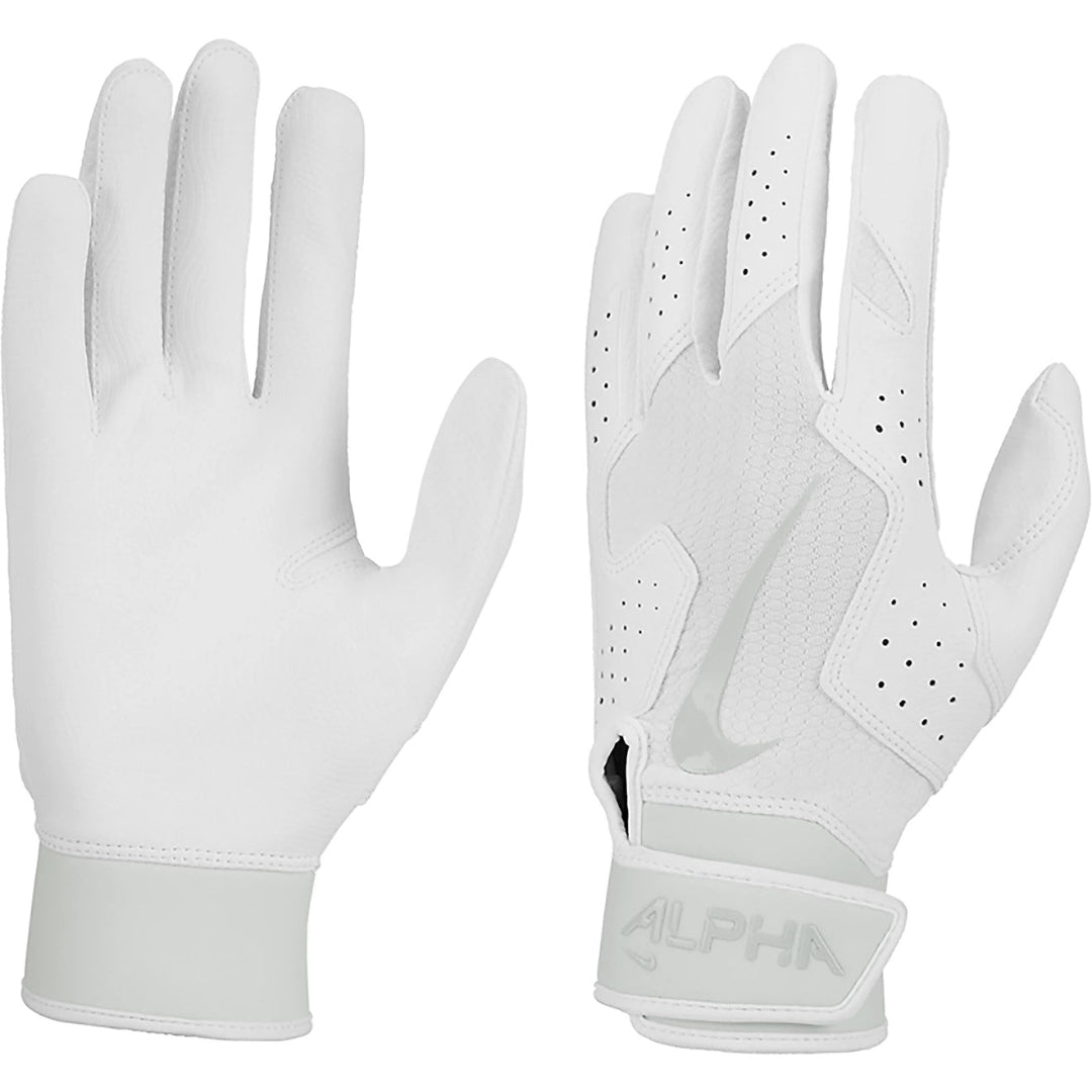 Nike Senior Alpha 2.0 Batting Gloves white