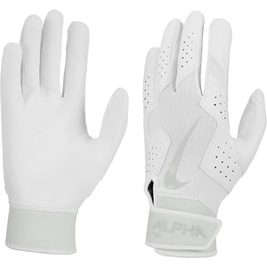 Nike Senior Alpha 2.0 Batting Gloves white