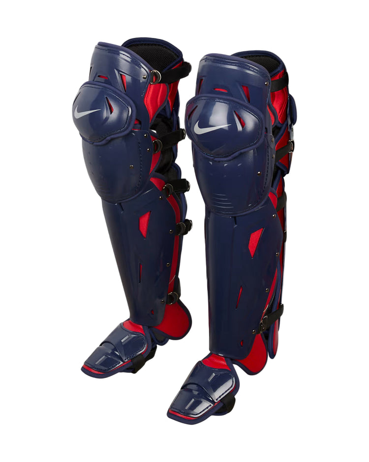 Nike Senior Diamond Elite Catcher's Leg Guard navy/ red