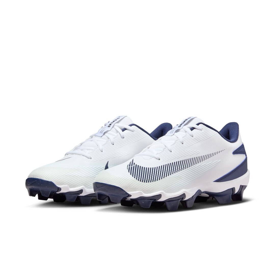 Nike Senior Diamond Fly Keystone Rubber Baseball Cleats white/navy