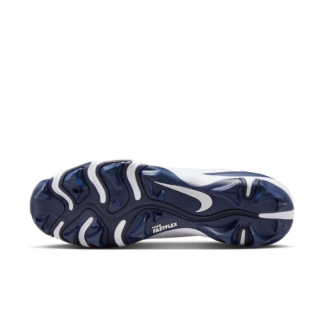 Nike Senior Diamond Fly Keystone Rubber Baseball Cleats white/navy