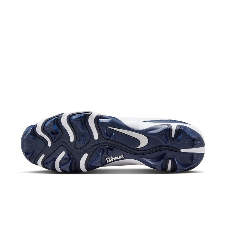 Nike Senior Diamond Fly Keystone Rubber Baseball Cleats white/navy