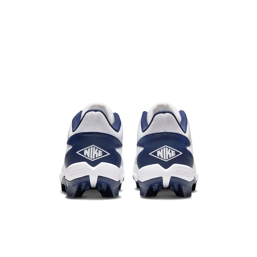 Nike Senior Diamond Fly Keystone Rubber Baseball Cleats white/navy