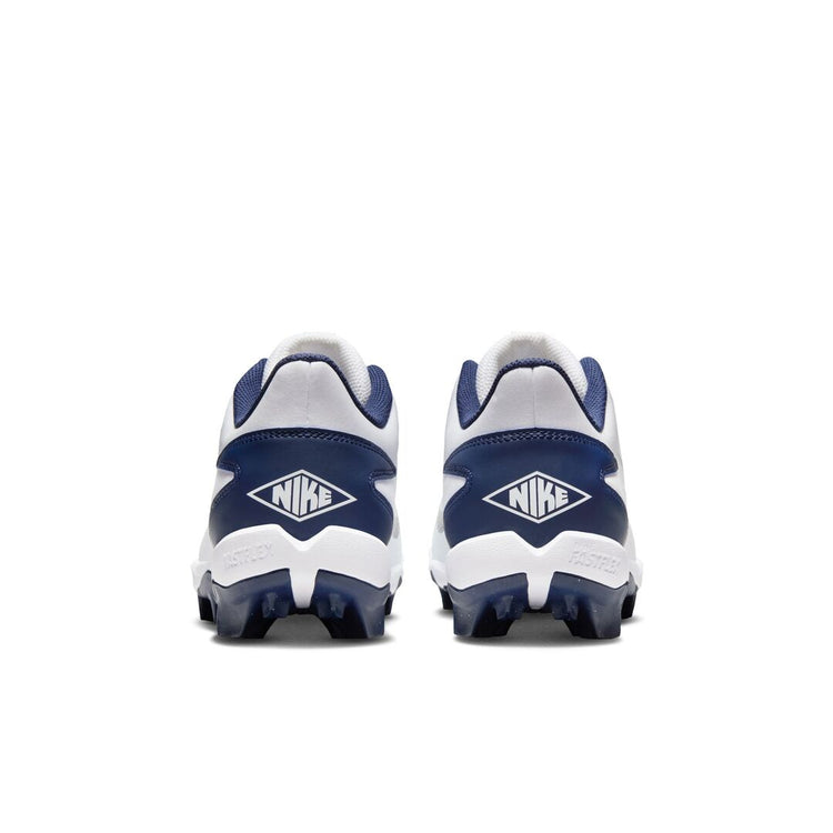 Nike Senior Diamond Fly Keystone Rubber Baseball Cleats white/navy