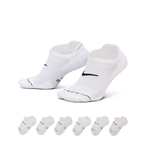 Nike Senior Everyday Elevated No-Show Socks 6-Pack white