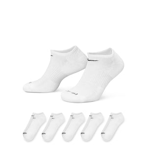 Nike Senior Everyday Plus Cushioned No-Show Socks 6-Pack White