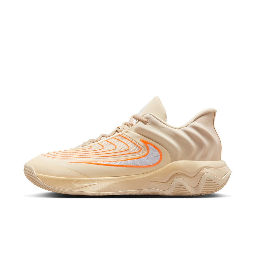Nike Senior Giannis Immortality 4 Basketball Shoes Khaki/White Alabaster/Orange cream tan 