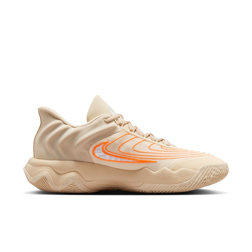 Nike Senior Giannis Immortality 4 Basketball Shoes Khaki/White Alabaster/Orange cream tan 