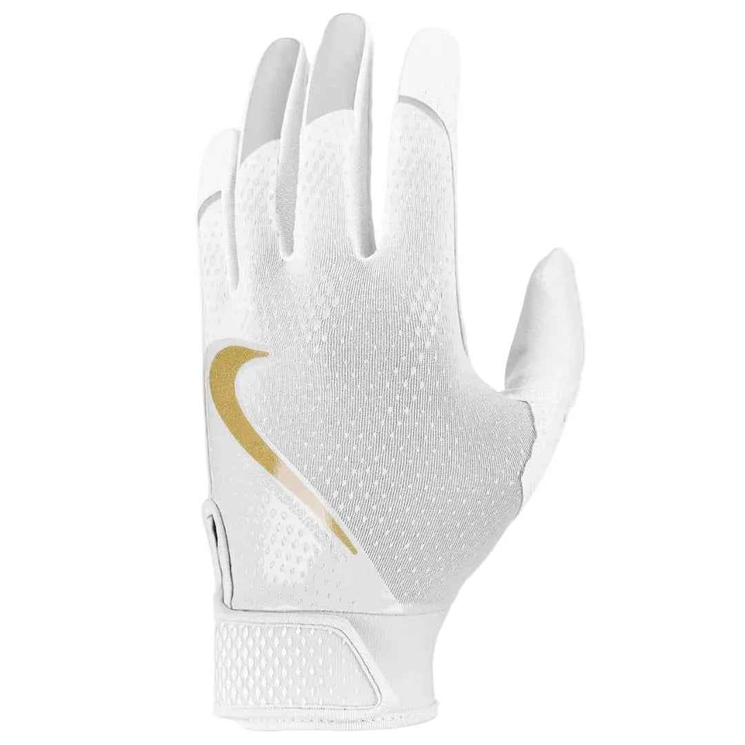 Nike Senior Hyperdiamond 3.0 Batting Gloves white/gold