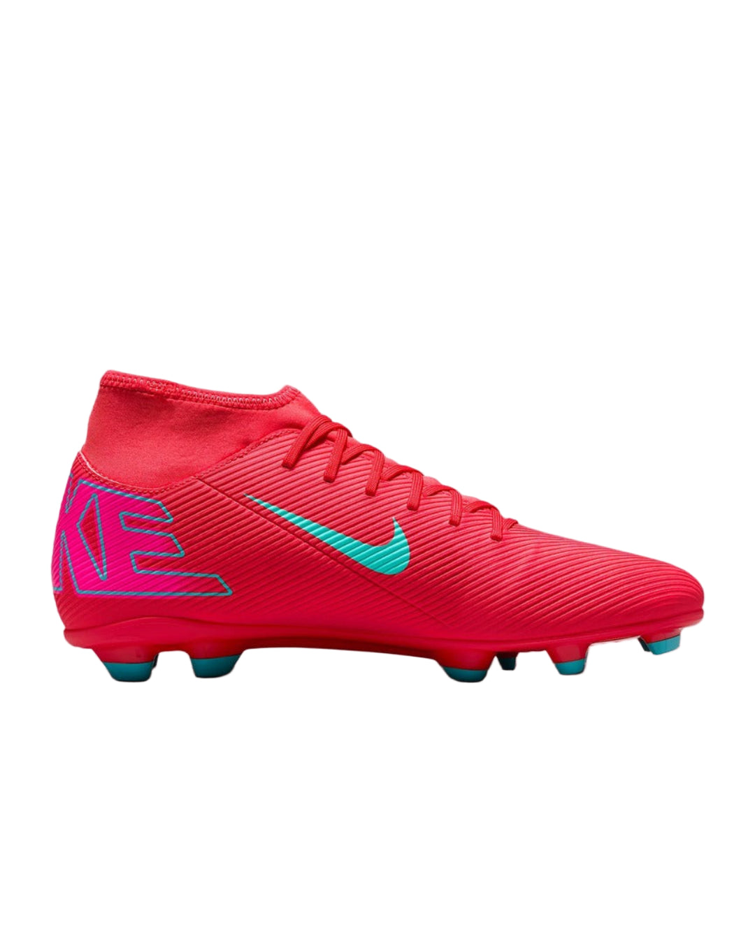 Nike Senior Mercurial Superfly 10 Club Soccer Cleats ember glow red aurora green