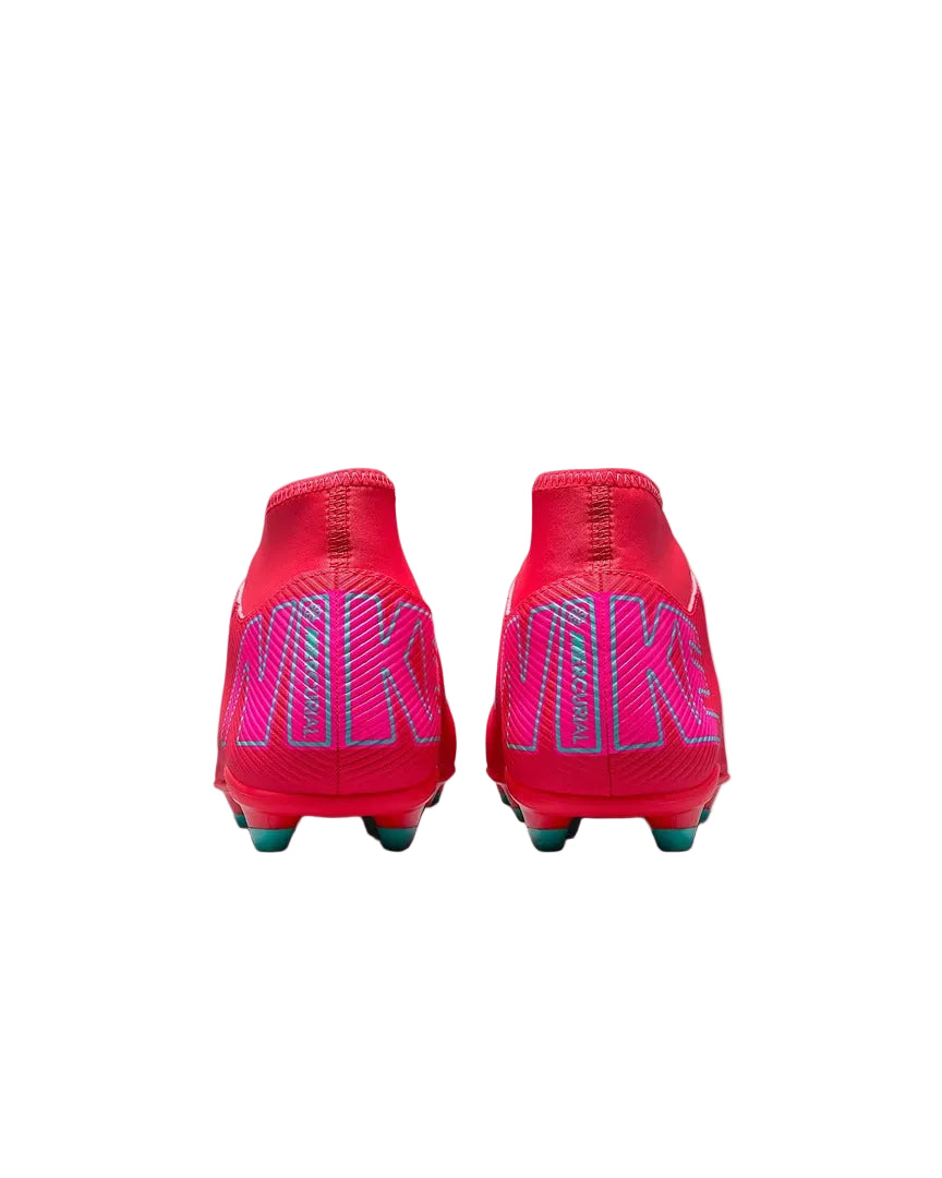 Nike Senior Mercurial Superfly 10 Club Soccer Cleats ember glow red aurora green