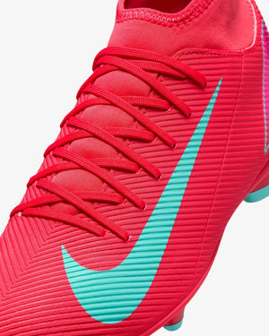 Nike Senior Mercurial Superfly 10 Club Soccer Cleats ember glow red aurora green