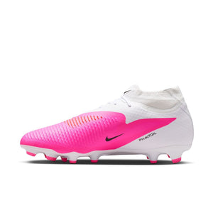 Nike Senior Phantom 6 High Academy FG/MG Soccer Cleats white/pink/black