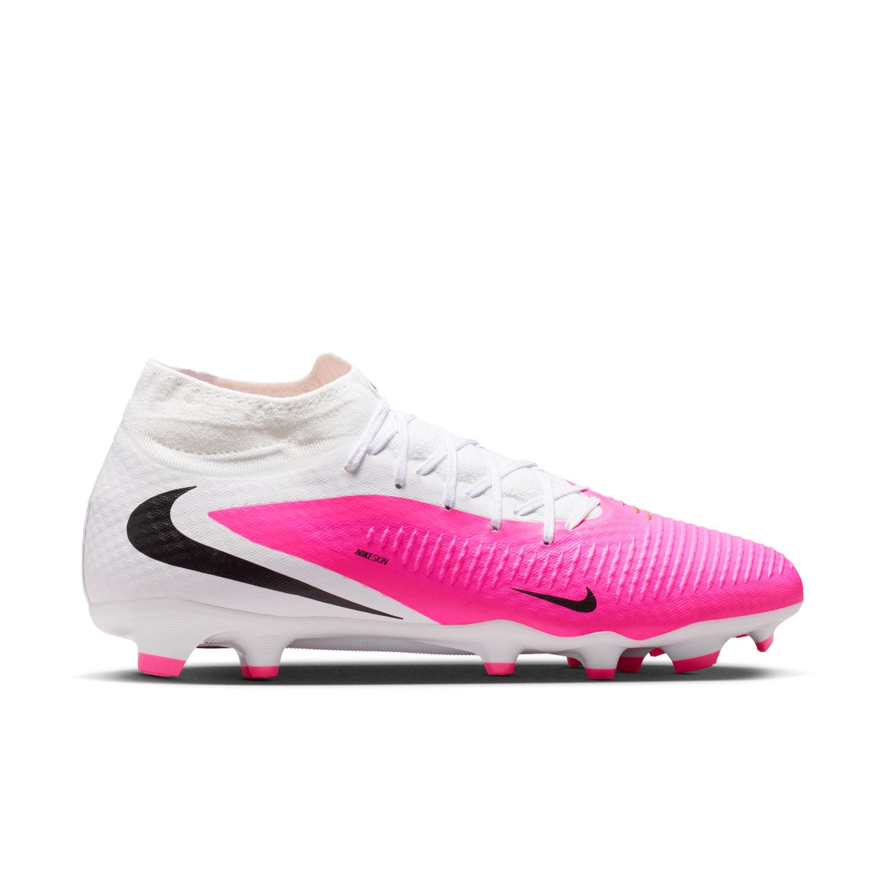 Nike Senior Phantom 6 High Academy FG/MG Soccer Cleats white/pink/black