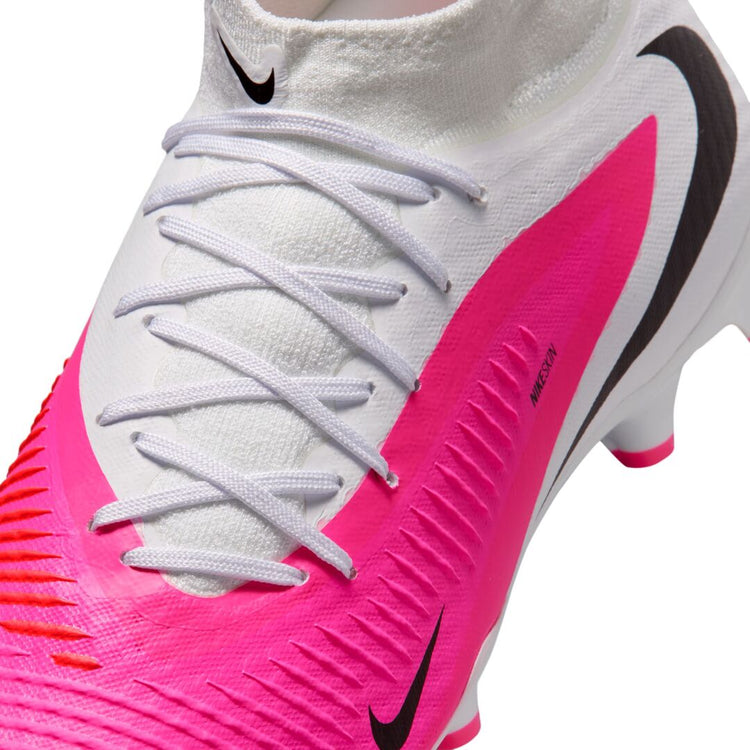Nike Senior Phantom 6 High Academy FG/MG Soccer Cleats white/pink/black
