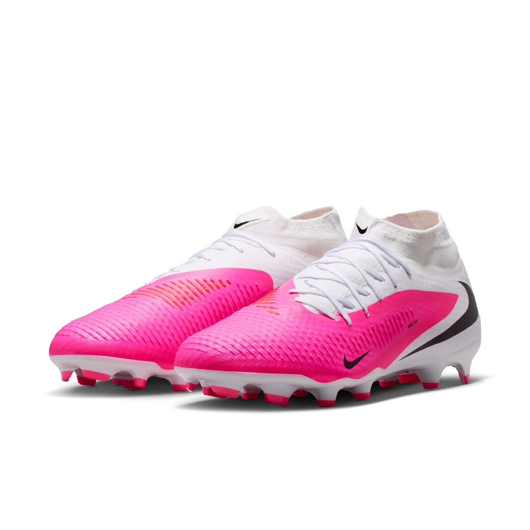 Nike Senior Phantom 6 High Academy FG/MG Soccer Cleats white/pink/black