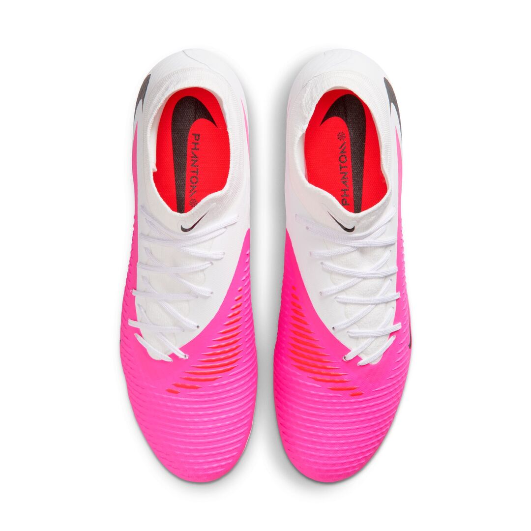 Nike Senior Phantom 6 High Academy FG/MG Soccer Cleats white/pink/black