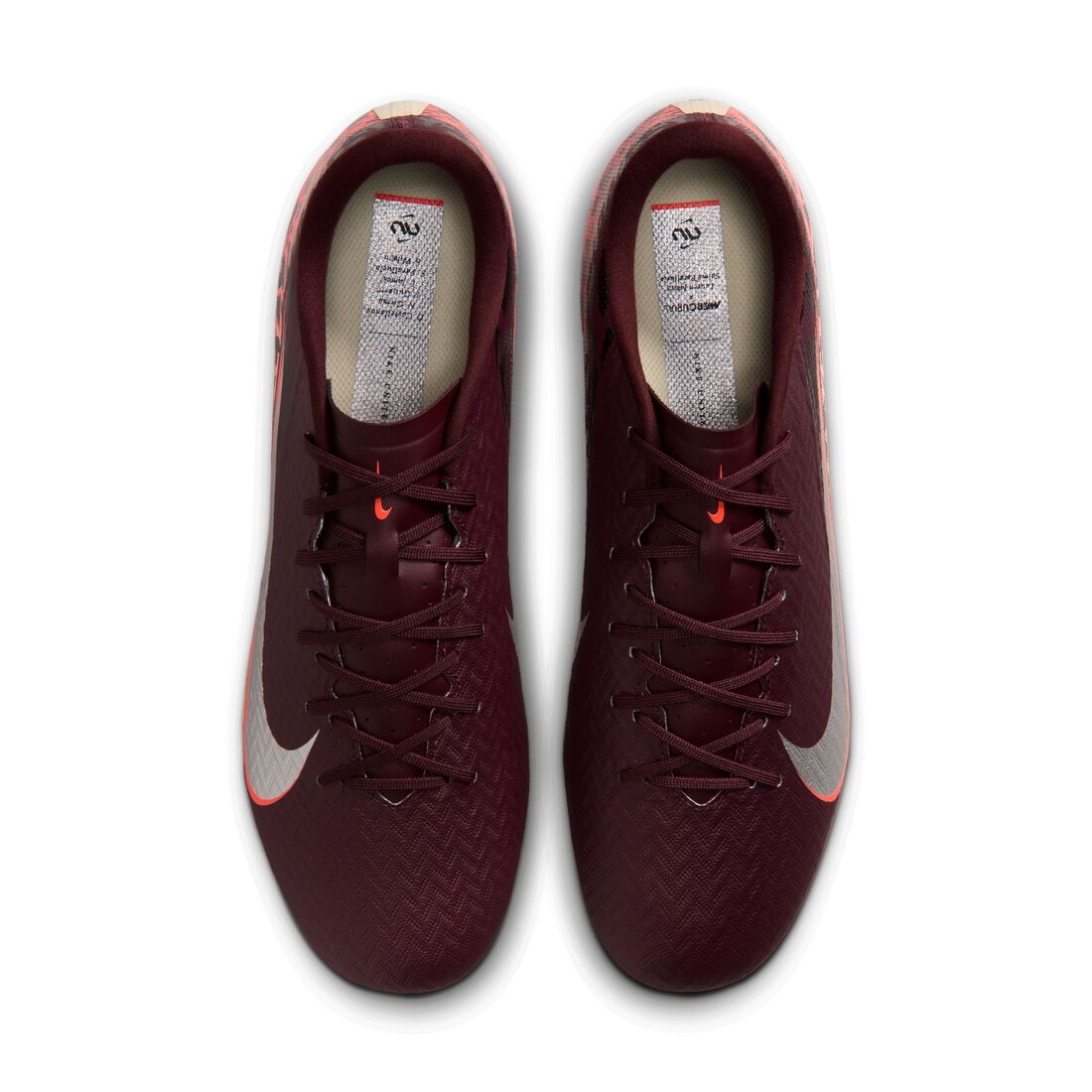 Nike Senior United Mercurial Vapor 16 Academy FG/MG Soccer Cleats Burgundy Crush/University Red/Fossil/Metallic Silver