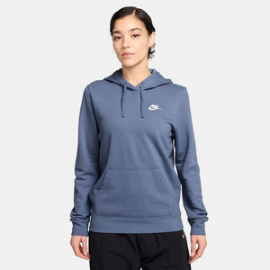 Nike Women's Club Fleece Pullover Hoodie World Indigo