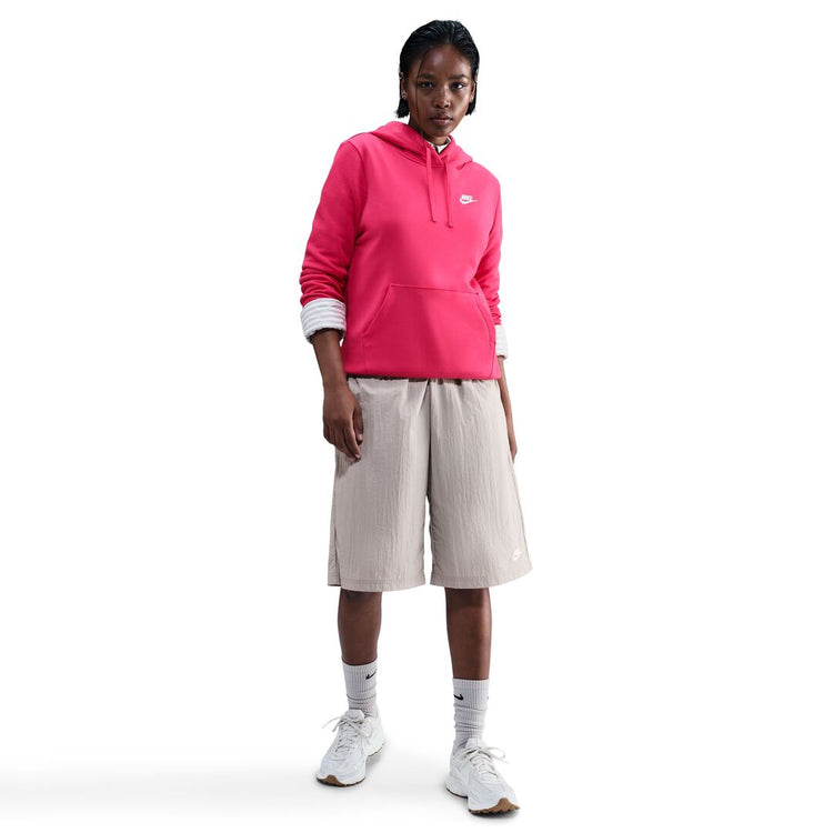 Nike Women's Club Fleece Pullover Hoodie Rush Pink