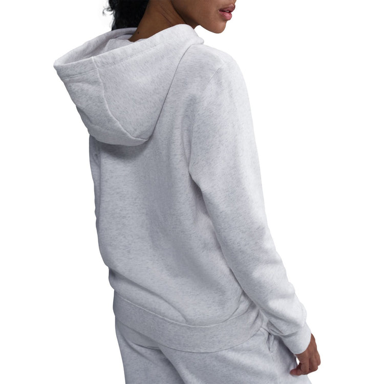 Nike Women's Club Fleece Pullover Hoodie Birch Heather White