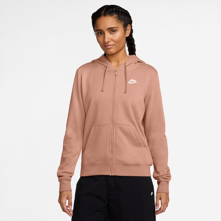 Nike Women's Club Full-Zip Hoodie rose gold pink
