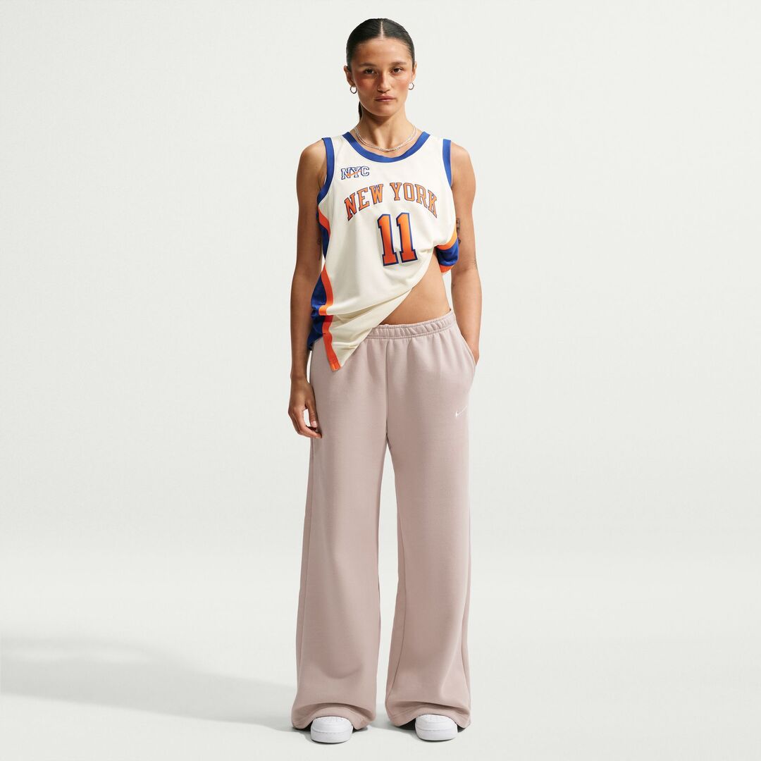Nike Women's Mid-Rise Studio Fleece Pants cream
