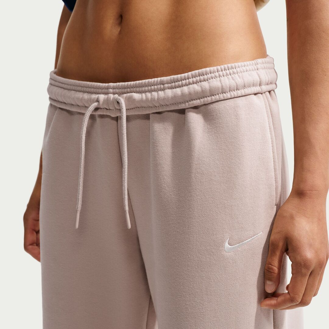 Nike Women's Mid-Rise Studio Fleece Pants cream