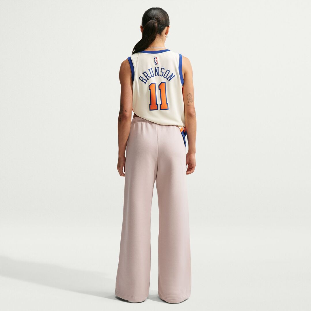 Nike Women's Mid-Rise Studio Fleece Pants cream