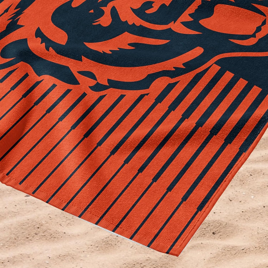 Northwest NFL Chicago Bears 36x72 Jacquard Beach Towel navy/ orange
