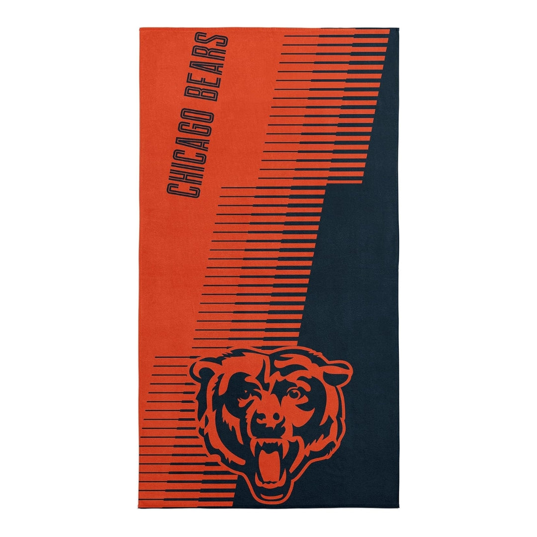 Northwest NFL Chicago Bears 36x72 Jacquard Beach Towel navy/ orange