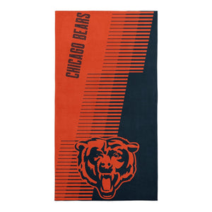 Northwest NFL Chicago Bears 36x72 Jacquard Beach Towel navy/ orange