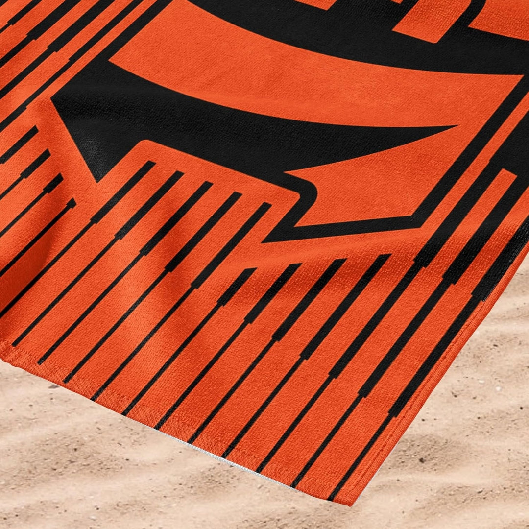 Northwest NFL Cincinnati Bengals 36x72 Jacquard Beach Towel black/ orange