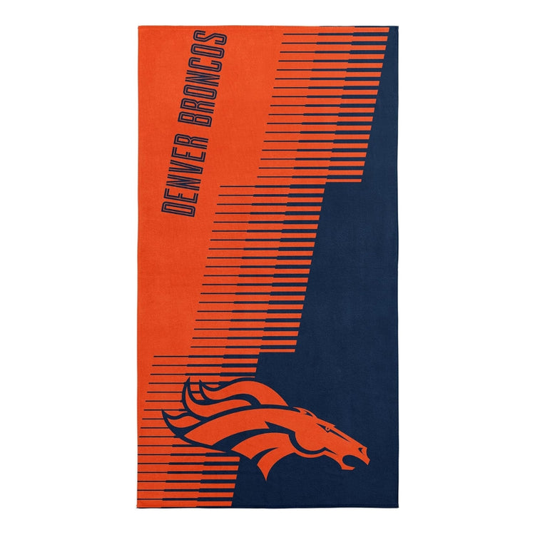 Northwest NFL Denver Broncos 36x72 Jacquard Beach Towel navy/orange