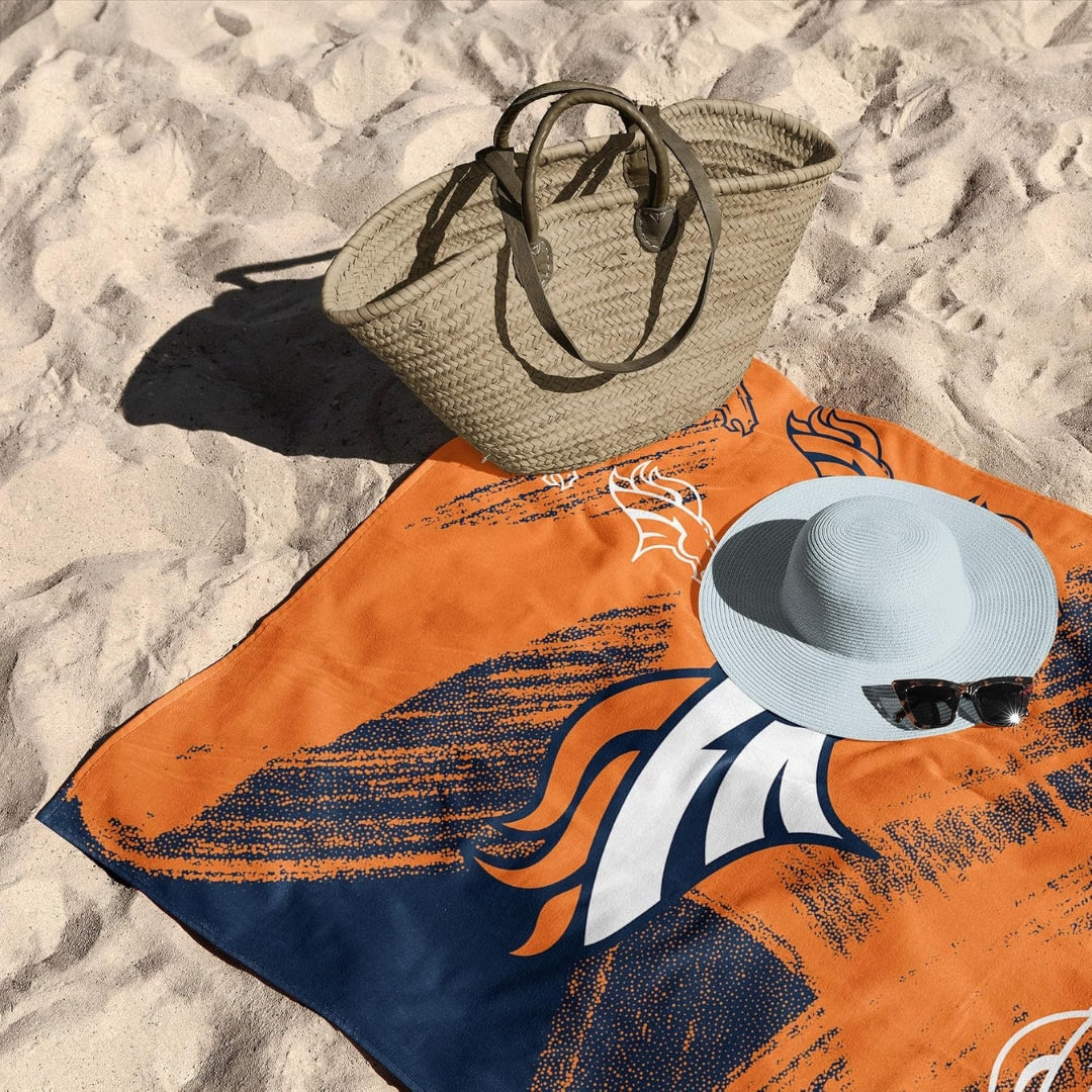 Northwest NFL Denver Broncos 40x72 Microfiber Beach Towel orange/navy
