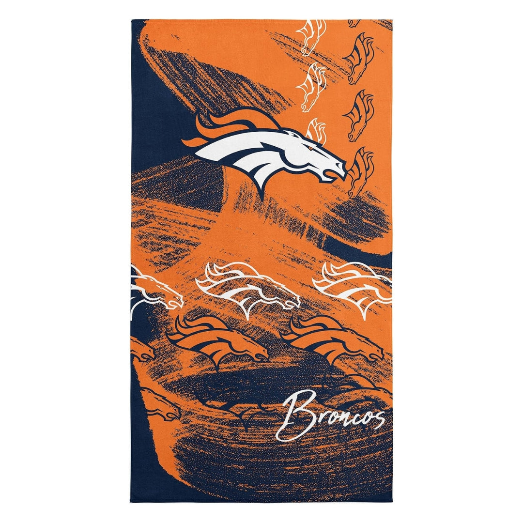 Northwest NFL Denver Broncos 40x72 Microfiber Beach Towel orange/navy
