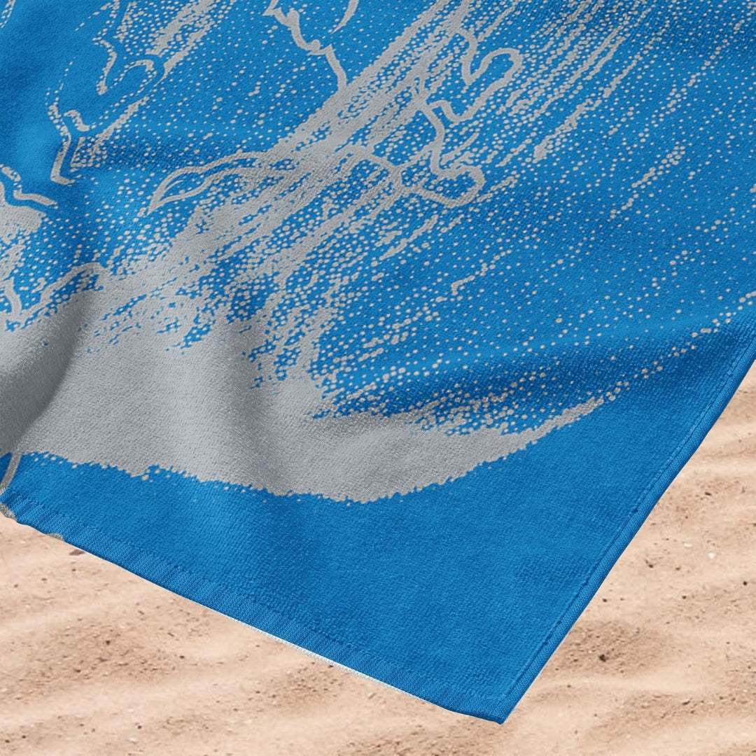 Northwest NFL Detroit Lions 30x60 Microfiber Beach Towel grey/ blue